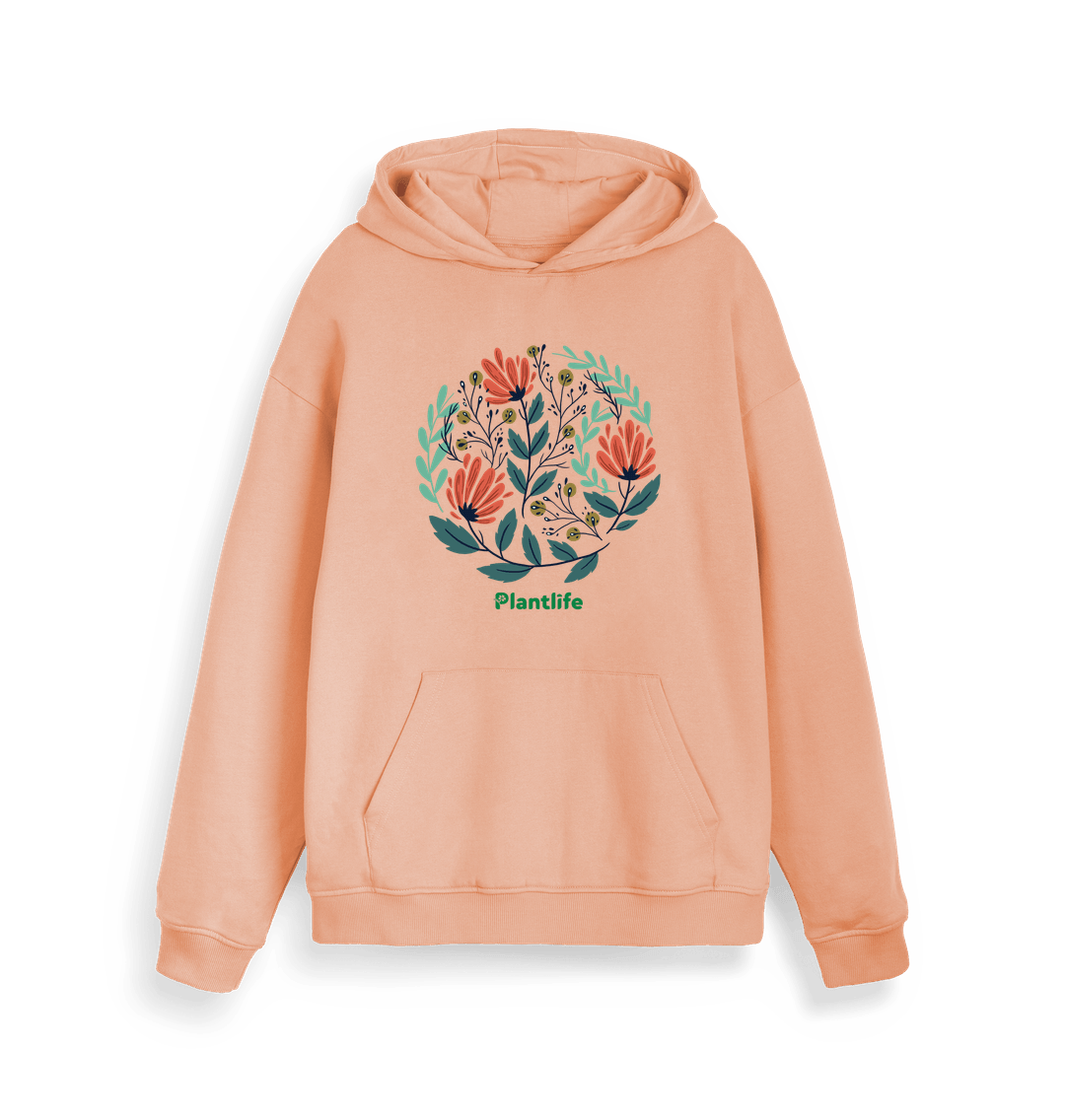 Fraiche Peche Flower Design - Unisex Hoodie Sweatshirt