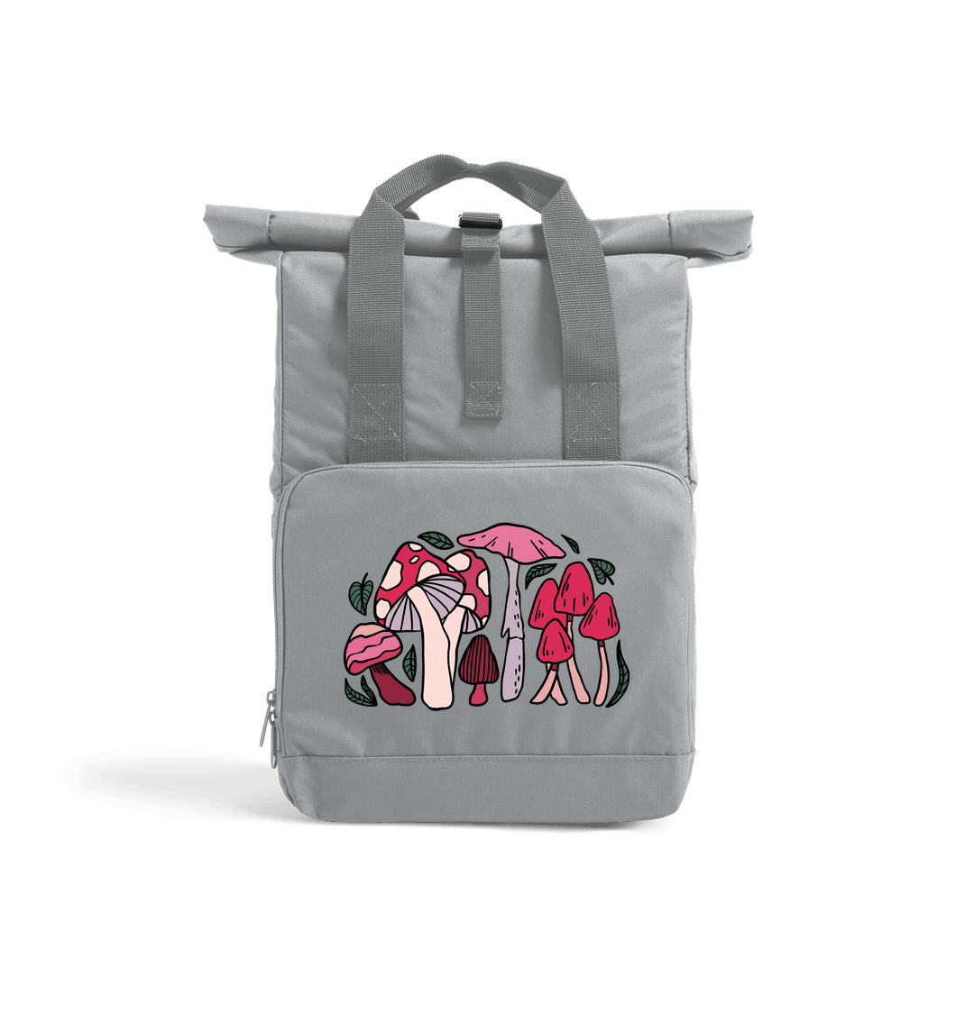 Light Grey Fungi Rolled-top Backpack