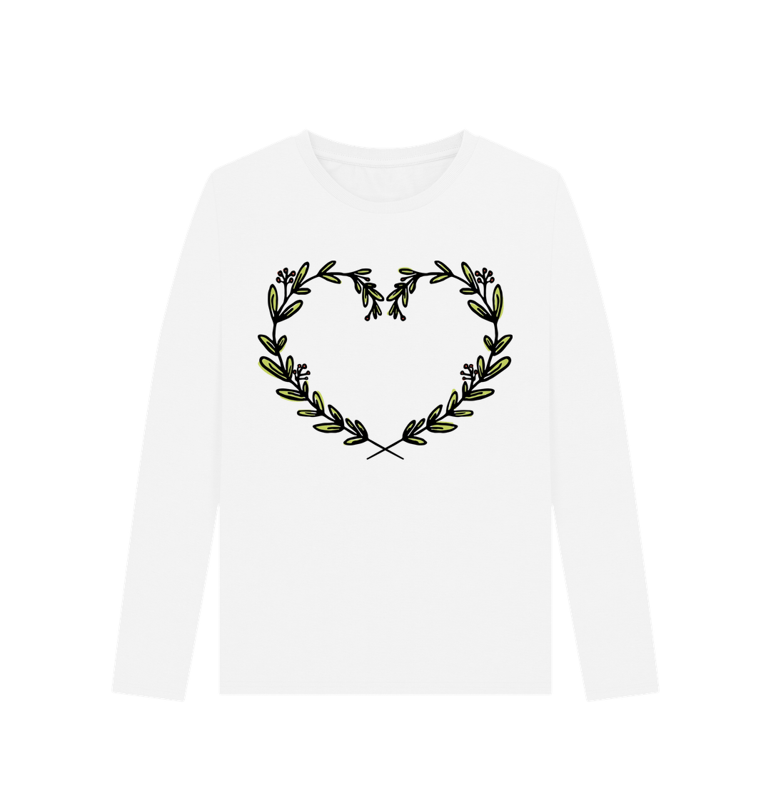 White Mistletoe Design - Women's Long Sleeve T-shirt