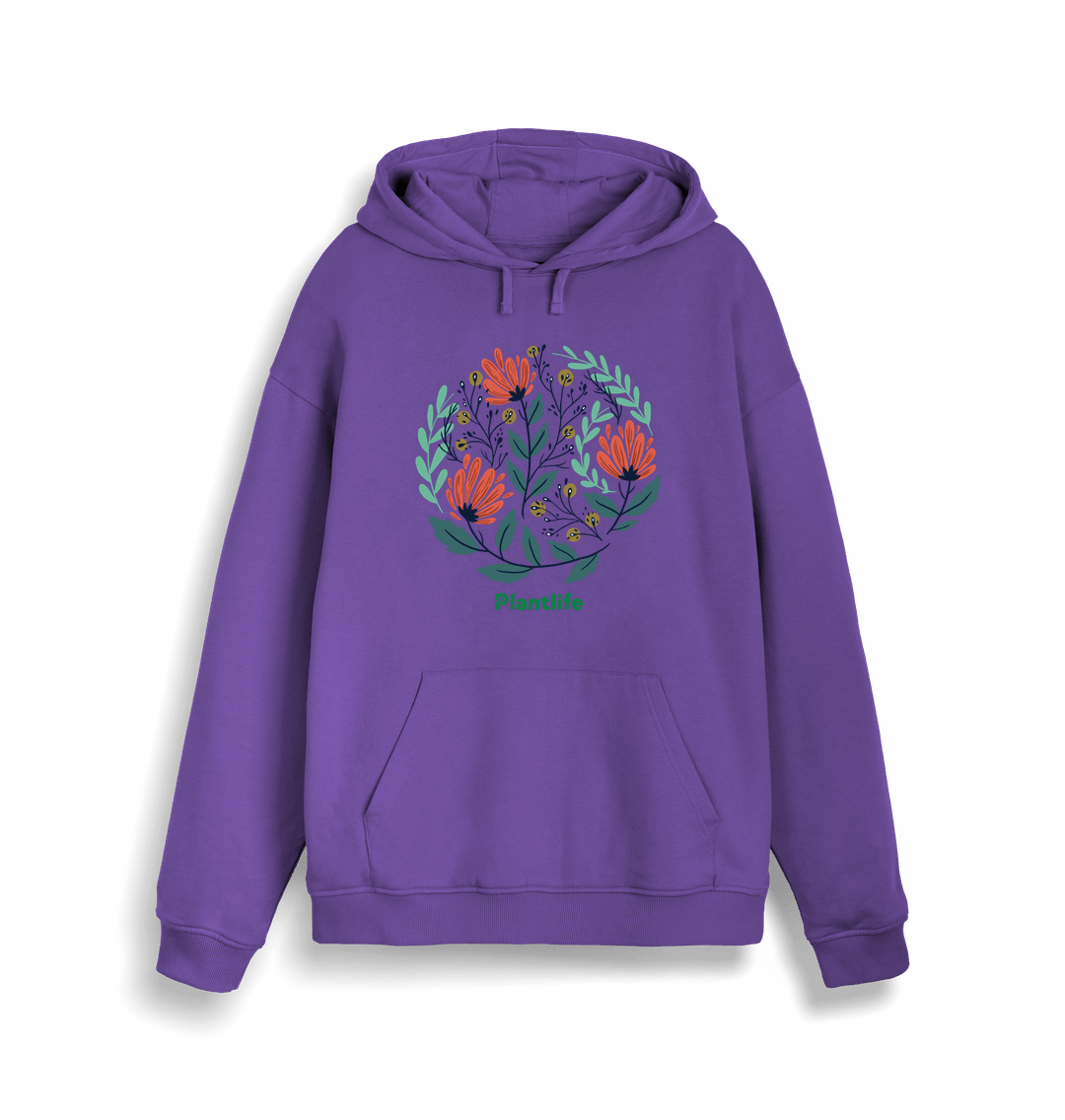 Purple Love Flower Design - Unisex Iconic Hoodie Sweatshirt