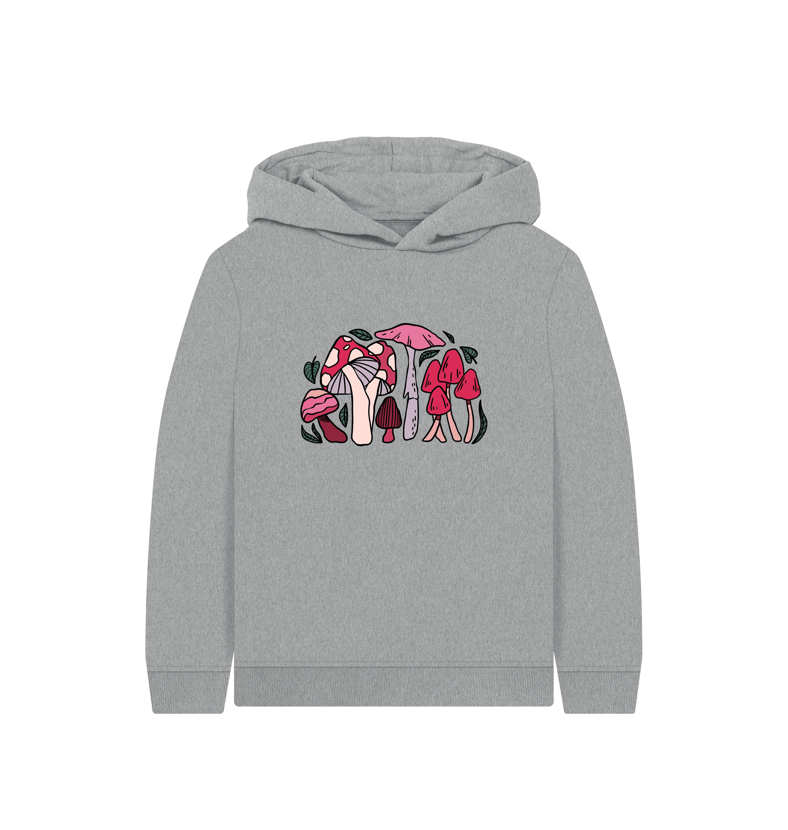 Athletic Grey Printed Kids Hoodie Front