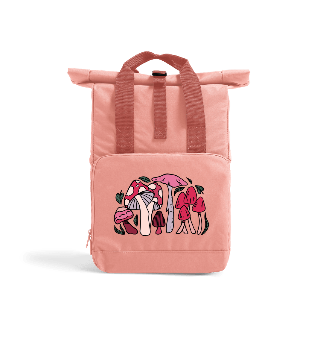 Blush Pink Fungi Rolled-top Backpack