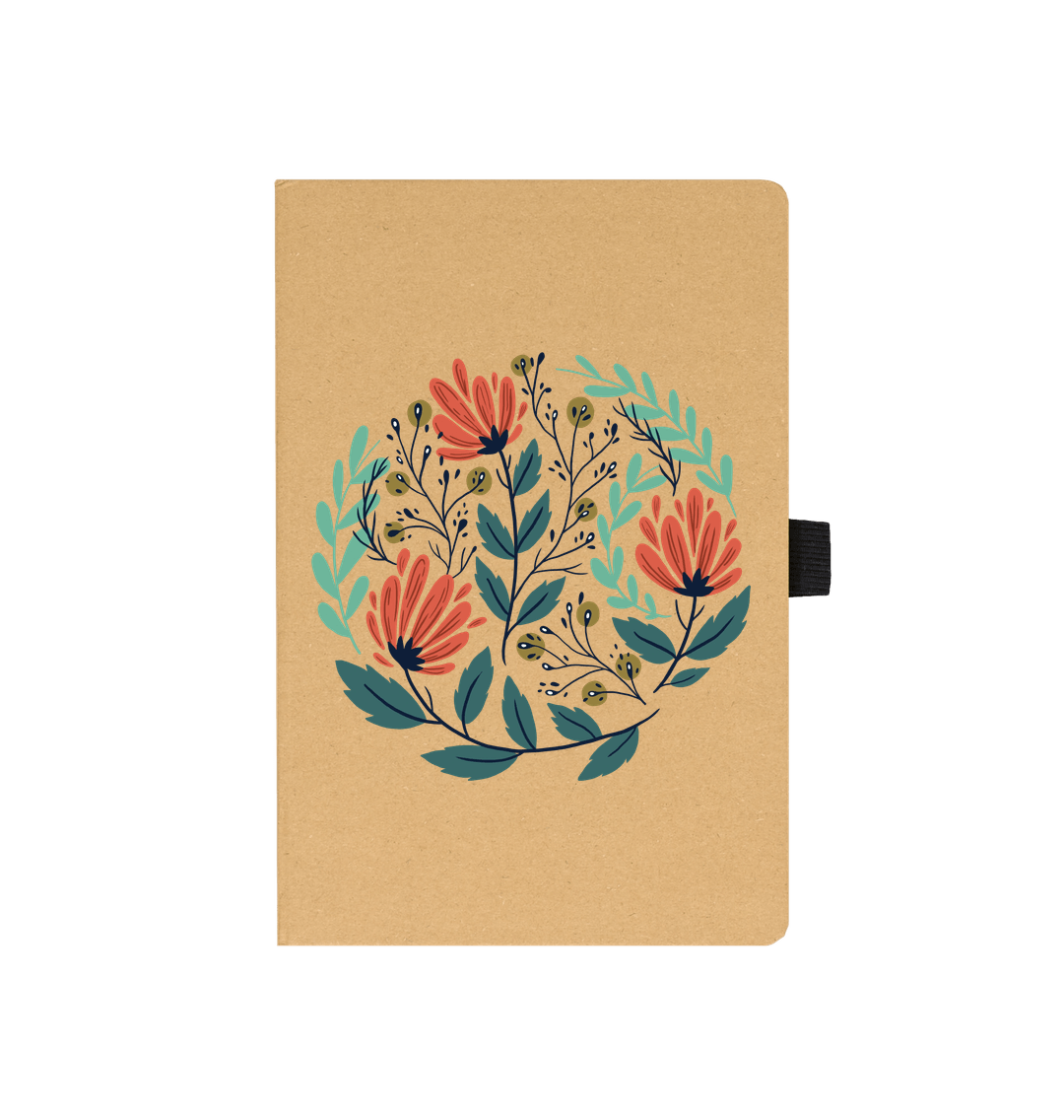 Kraft Floral Notebook