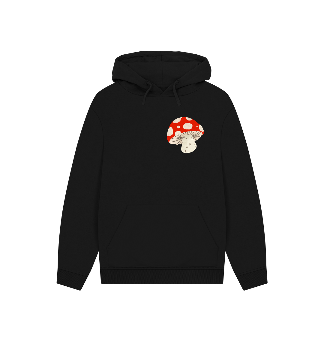 Black Fungi Kangaroo Pouch Hoodie