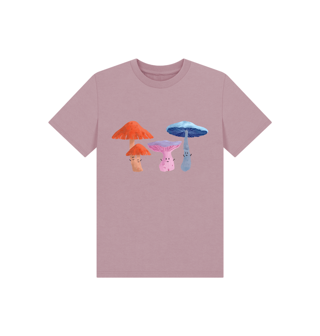 Mauve Happy Fungi T-shirt (Kids)