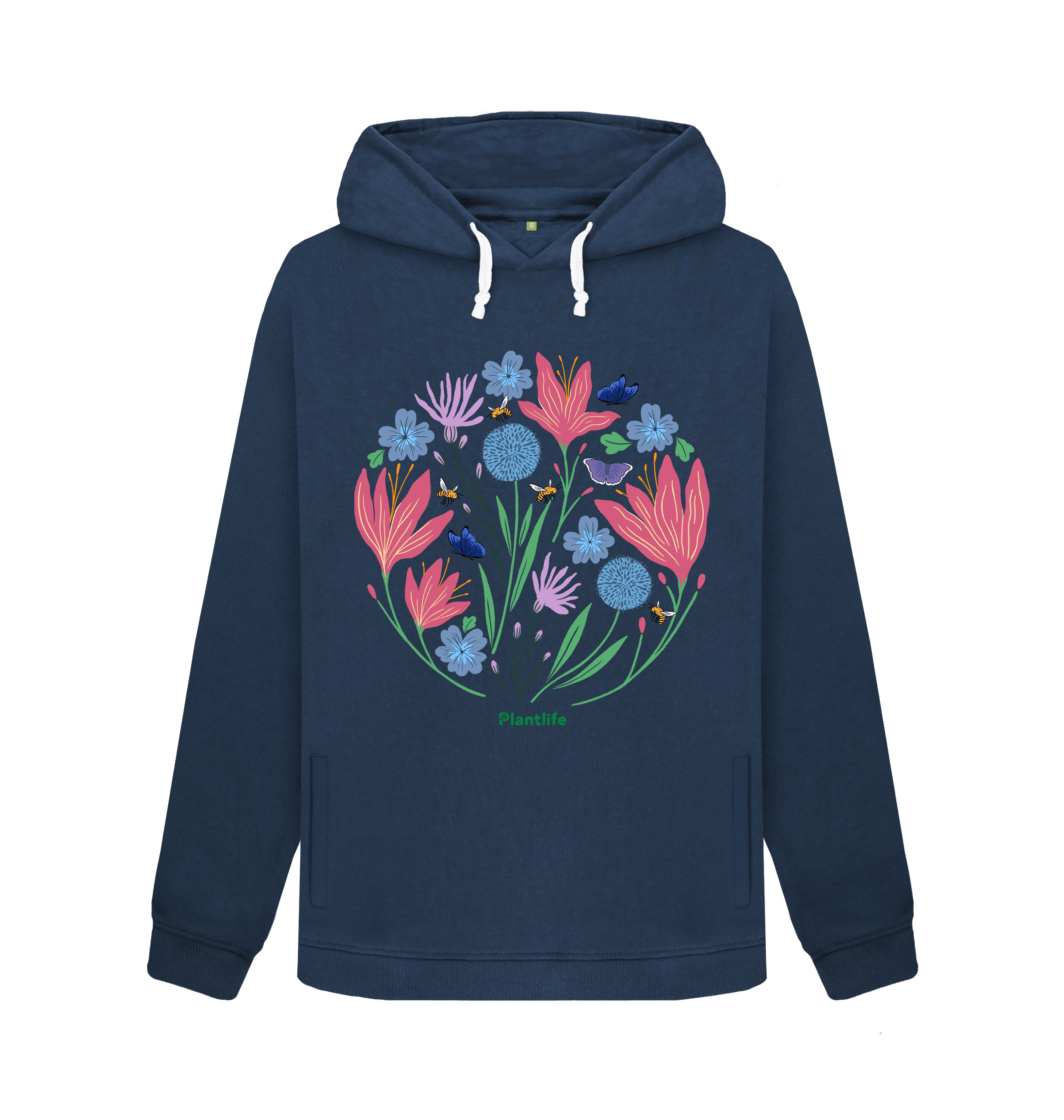 Navy Blue Printed Sweater Front