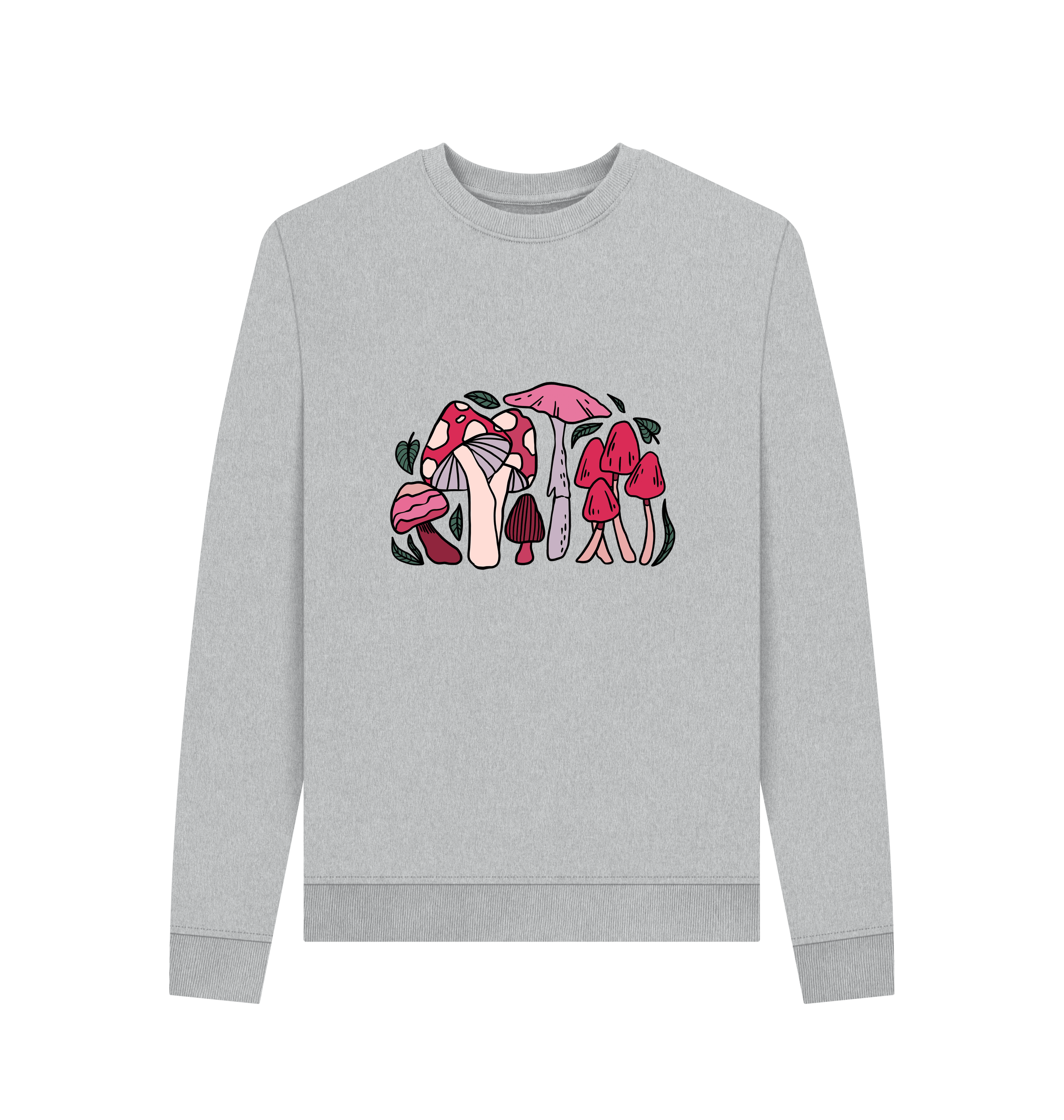 Grey Recycled Printed Sweater Front