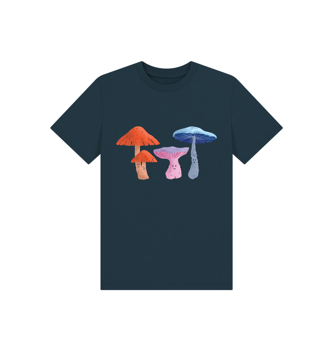 Denim Blue Happy Fungi T-shirt (Kids)