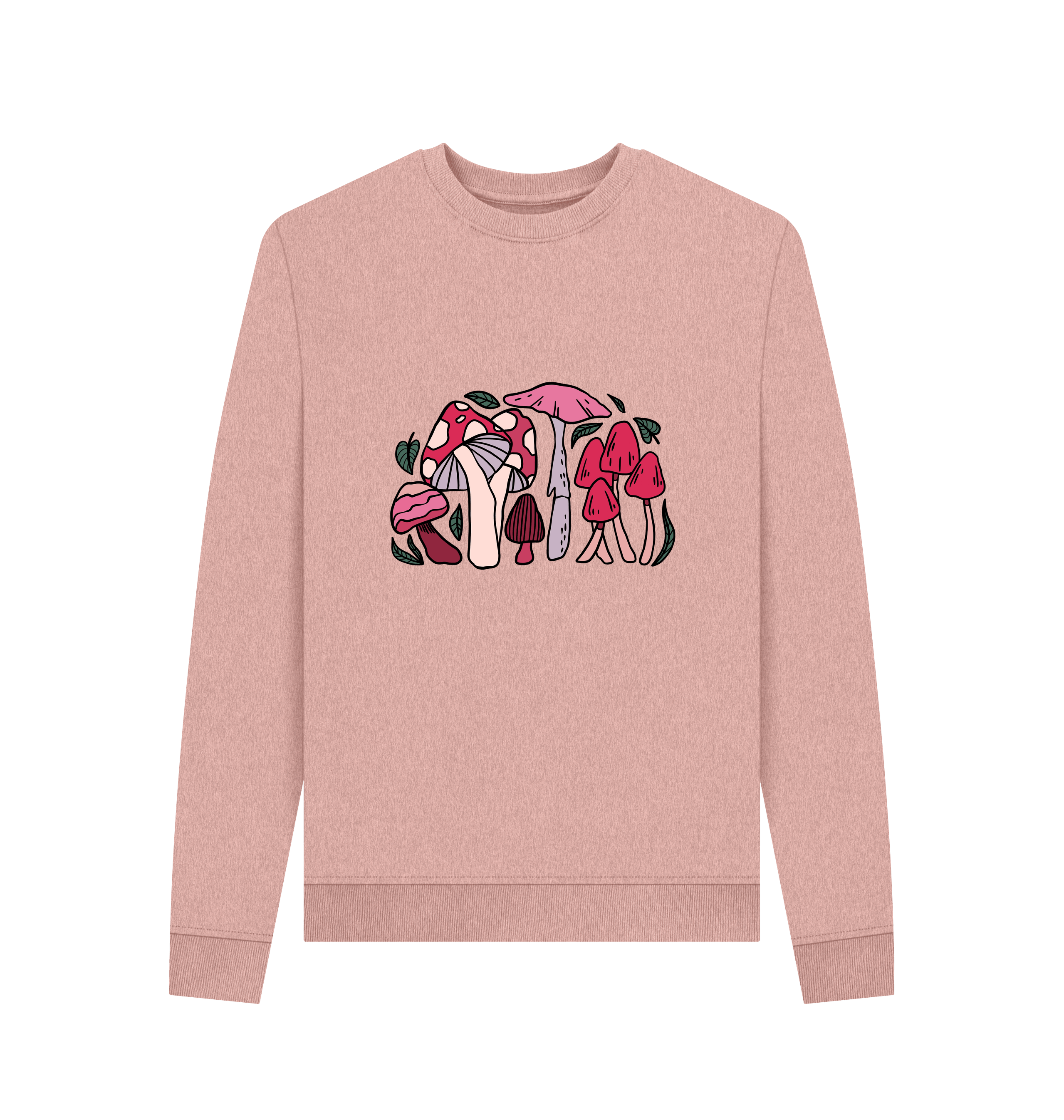 Sunset Pink Recycled Printed Sweater Front