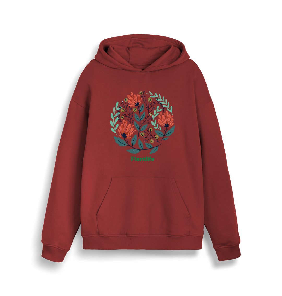 Red Earth Flower Design - Unisex Hoodie Sweatshirt