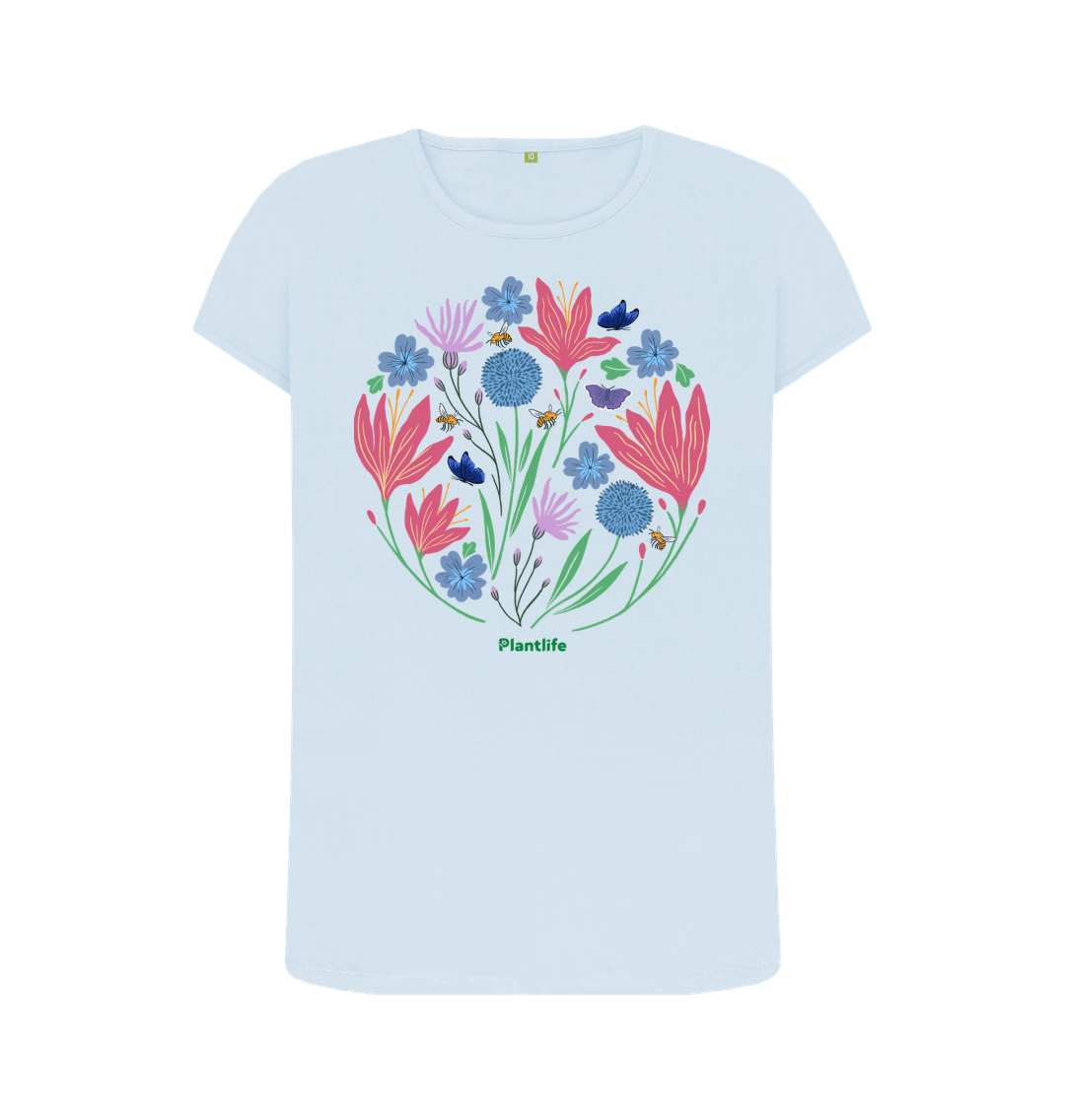 Sky Blue Printed T-shirt Front