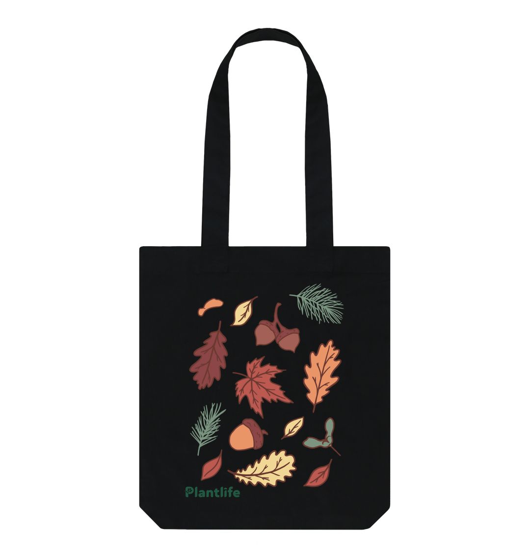 Black Plantlife Autumn Tote Bag