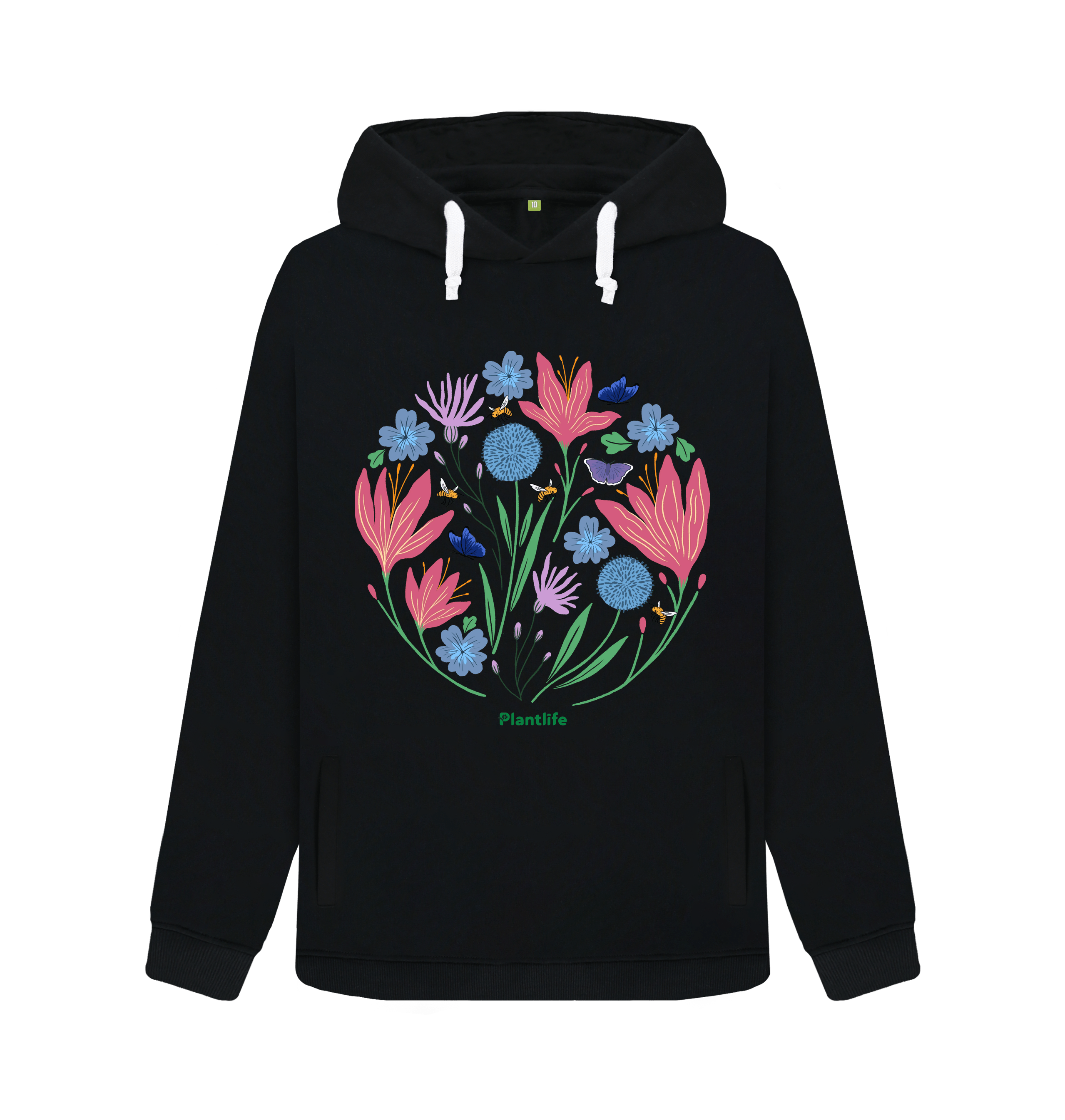 Black Printed Sweater Front