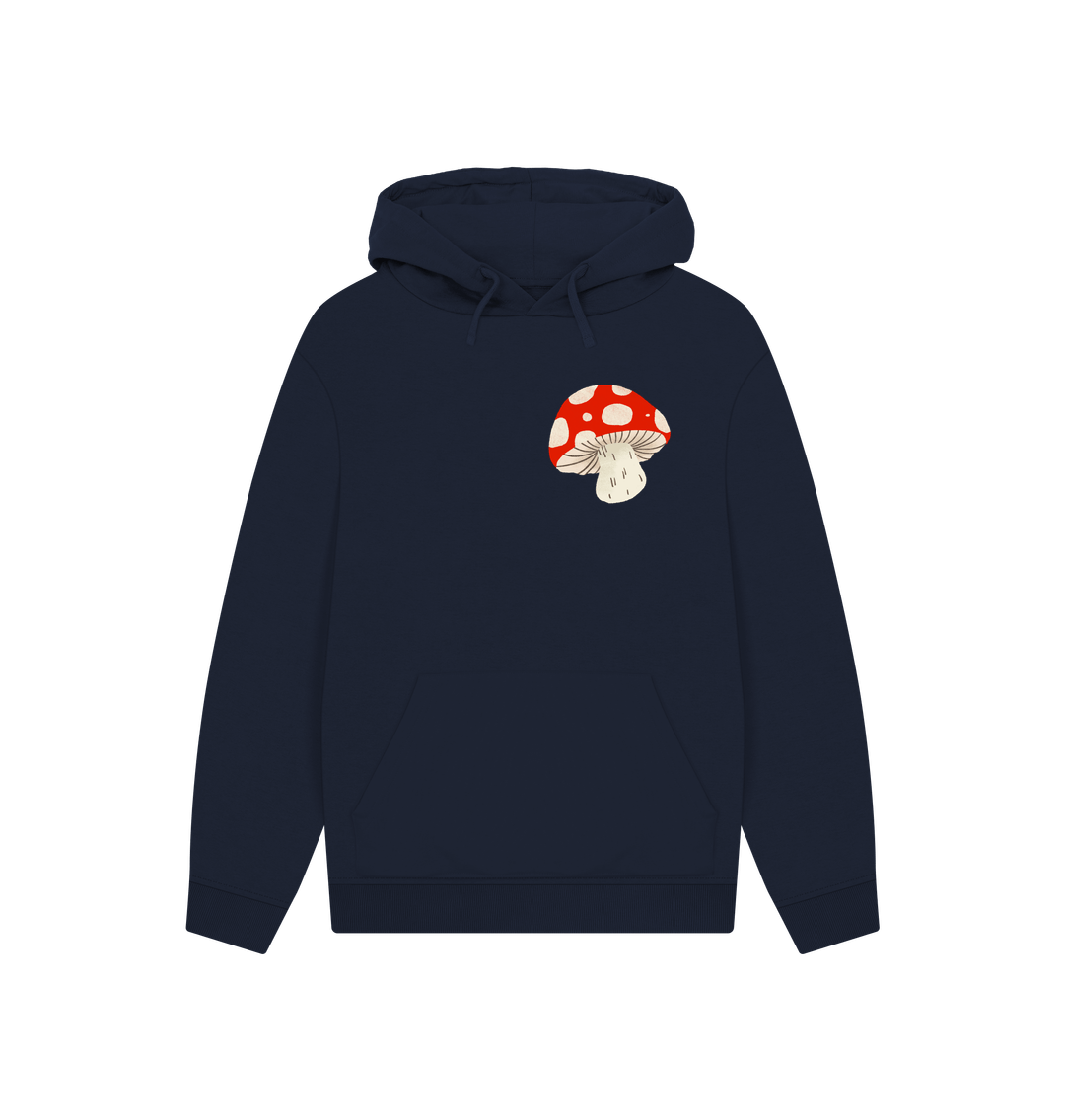 Navy Fungi Kangaroo Pouch Hoodie