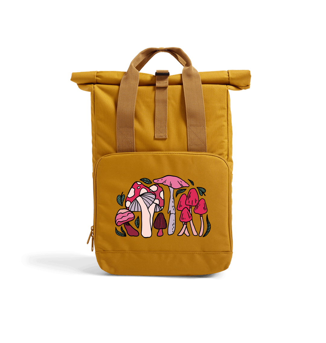 Mustard Fungi Rolled-top Backpack