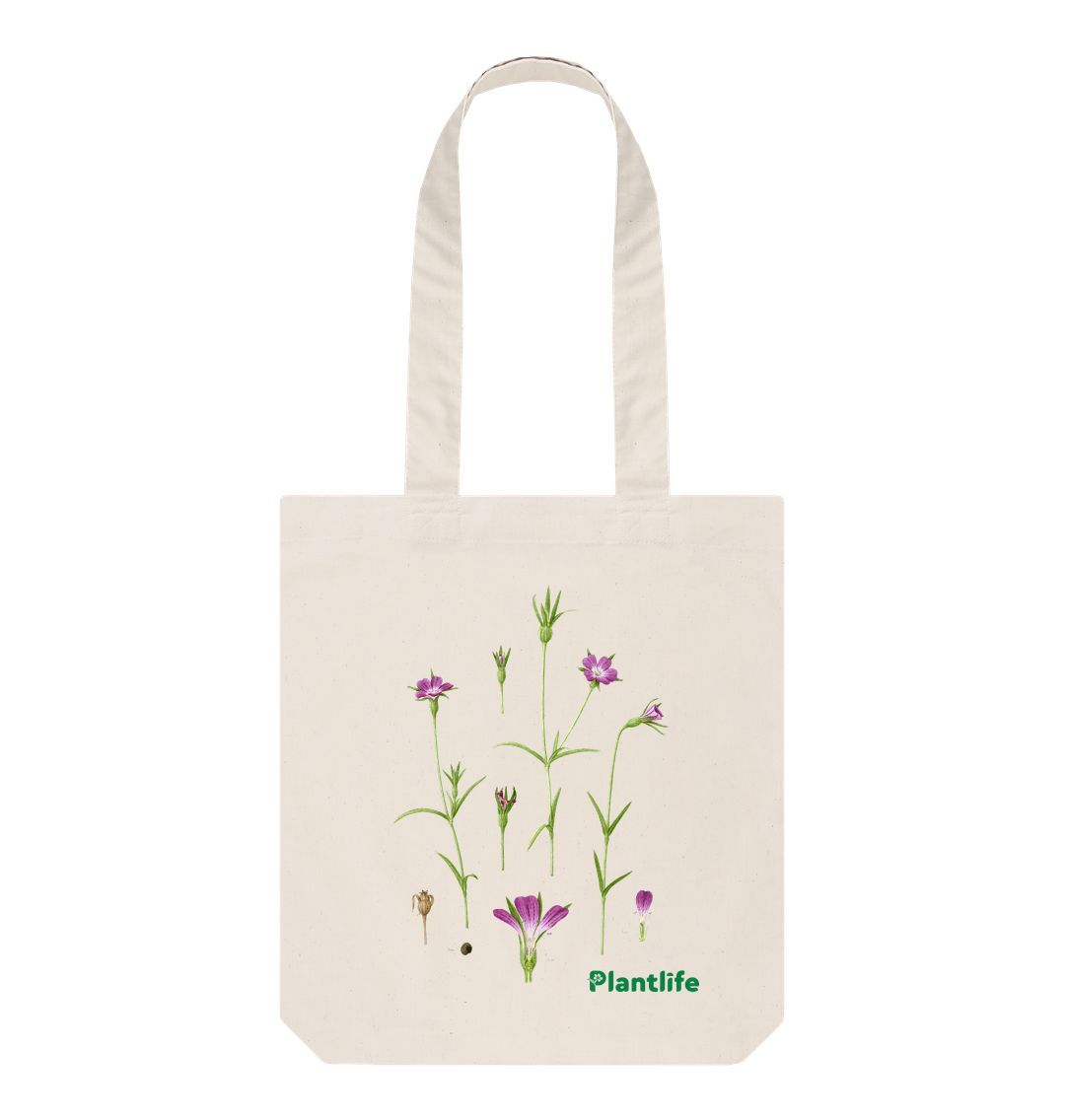 Natural Plantlife Design Tote Bag- Agrostemma githago  (Corncockle)