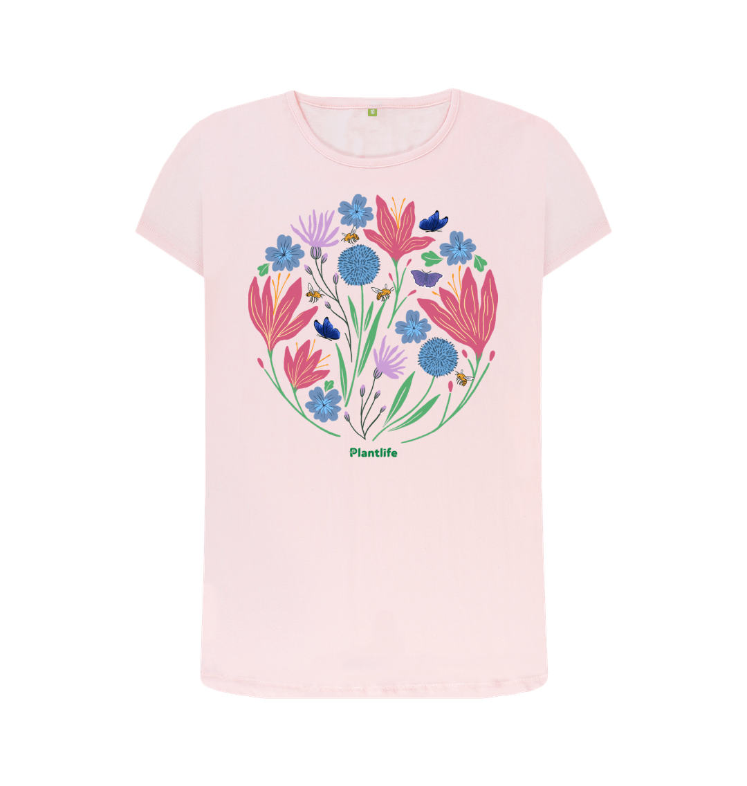 Pink Printed T-shirt Front