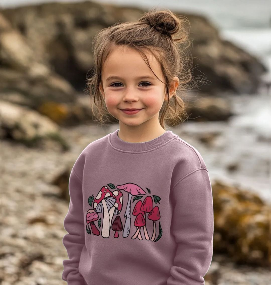 Pink Fungi Design - Organic Jumper (Kids)