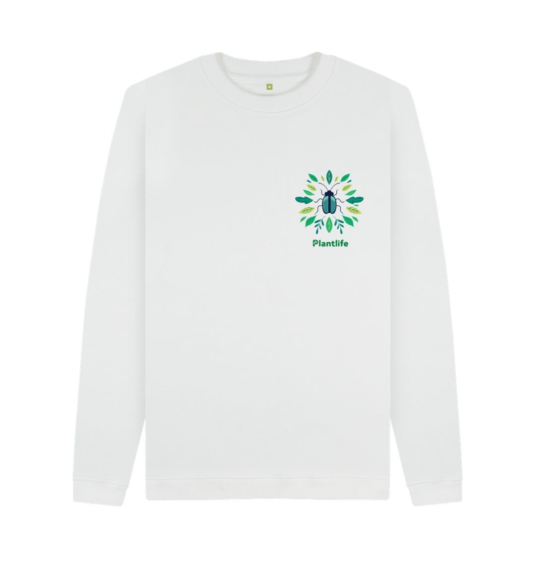 White Men's Plant & Bug Sweatshirt