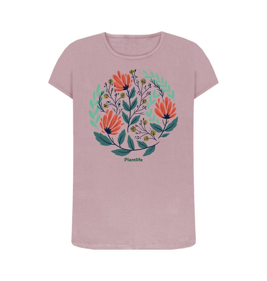 Mauve Women's Flower T-Shirt
