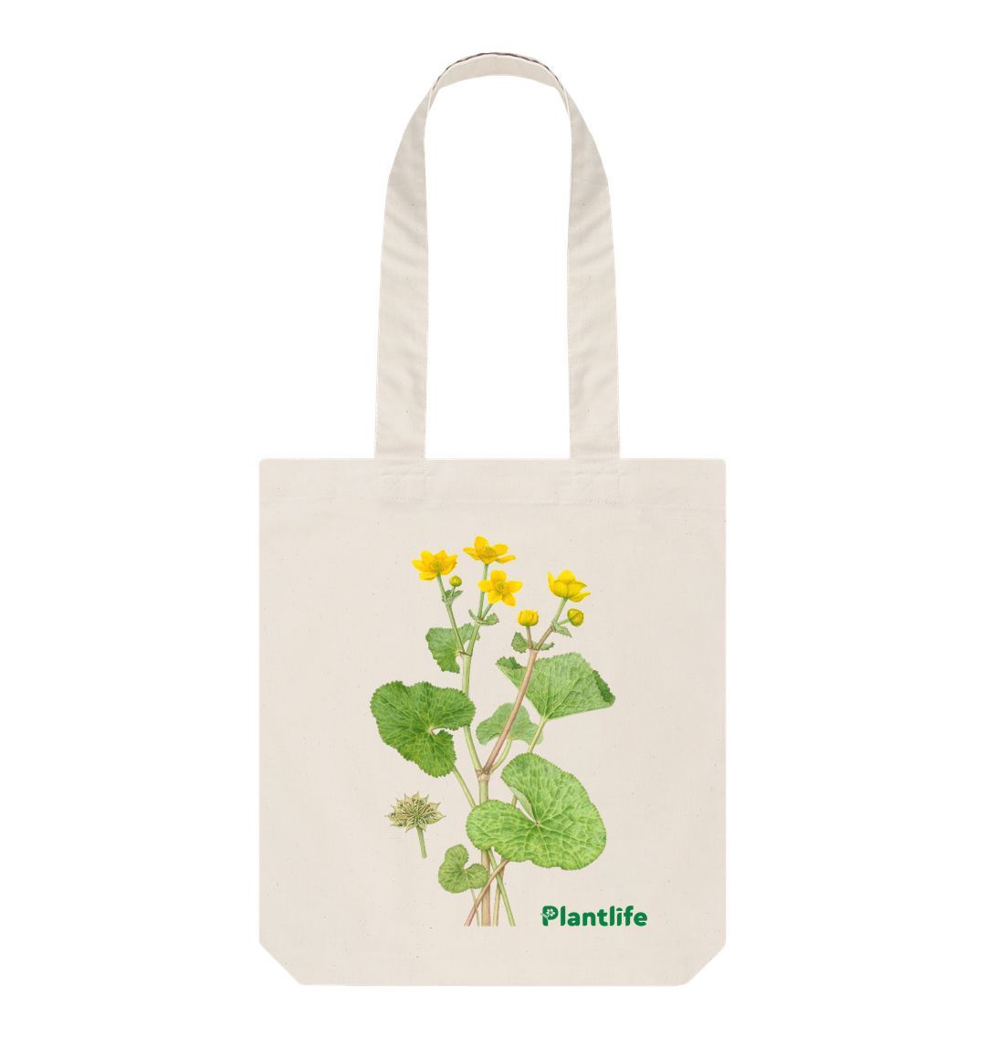 Natural Plantlife Design Tote Bag - Caltha palustris (Marsh Marigold)