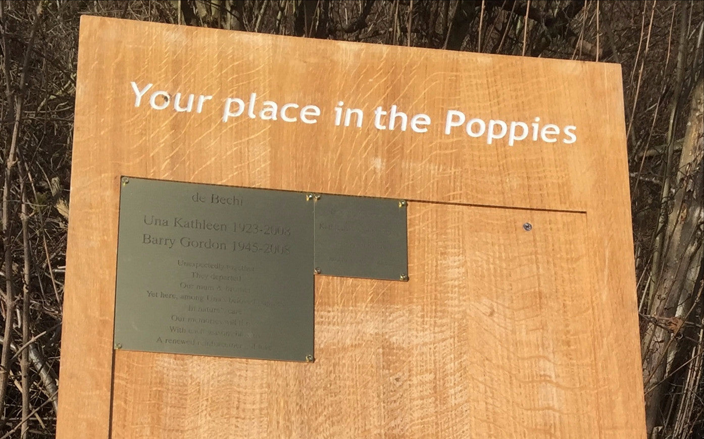 In Memoriam Plaque - Ranscombe Poppy Field